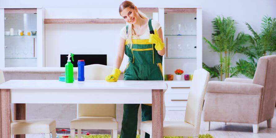 Kitchen cleaning at home