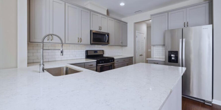 kitchen with white countertop