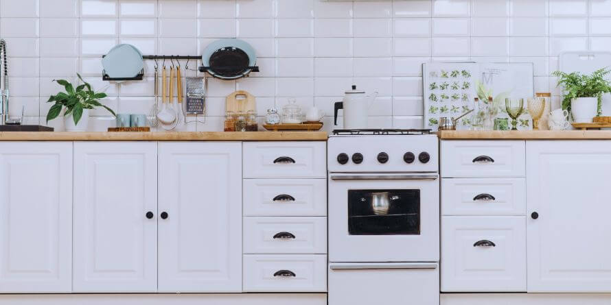 white kitchen cabinet