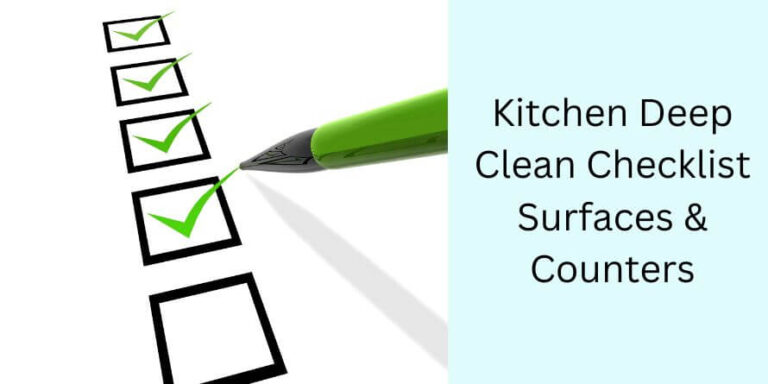 how to deep clean a kitchen checklist