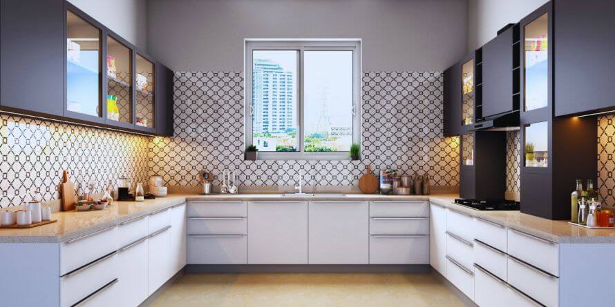 white wooden kitchen cabinets with sink