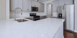 kitchen with white counter top