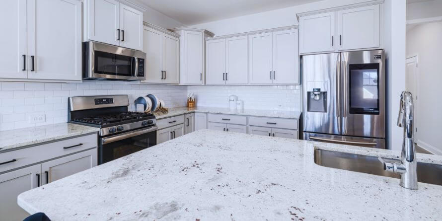 granite counter top a kitchen